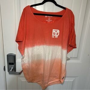 NWT Disney Parks Walt Disney World Ombre Coral Spirit Top Jersey Size XXL